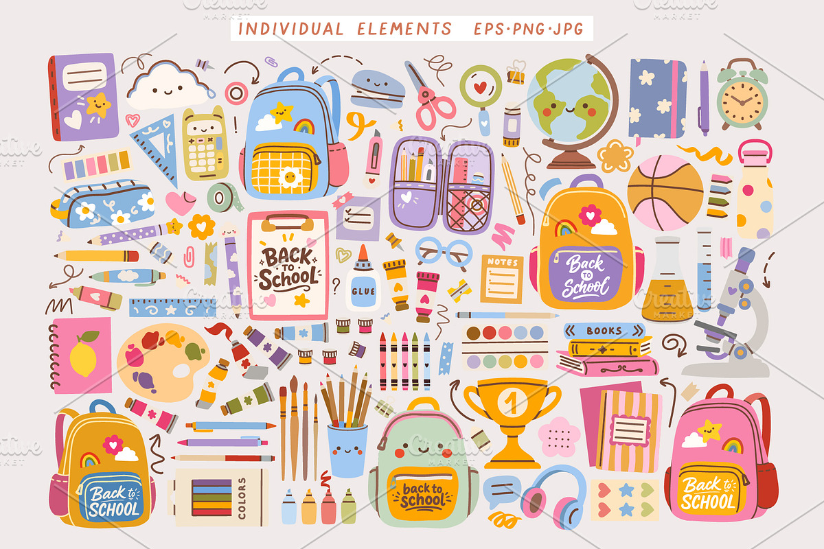 Back to School Vector Collection, an Education Illustration by sundrameda (Photo 2 of 7)