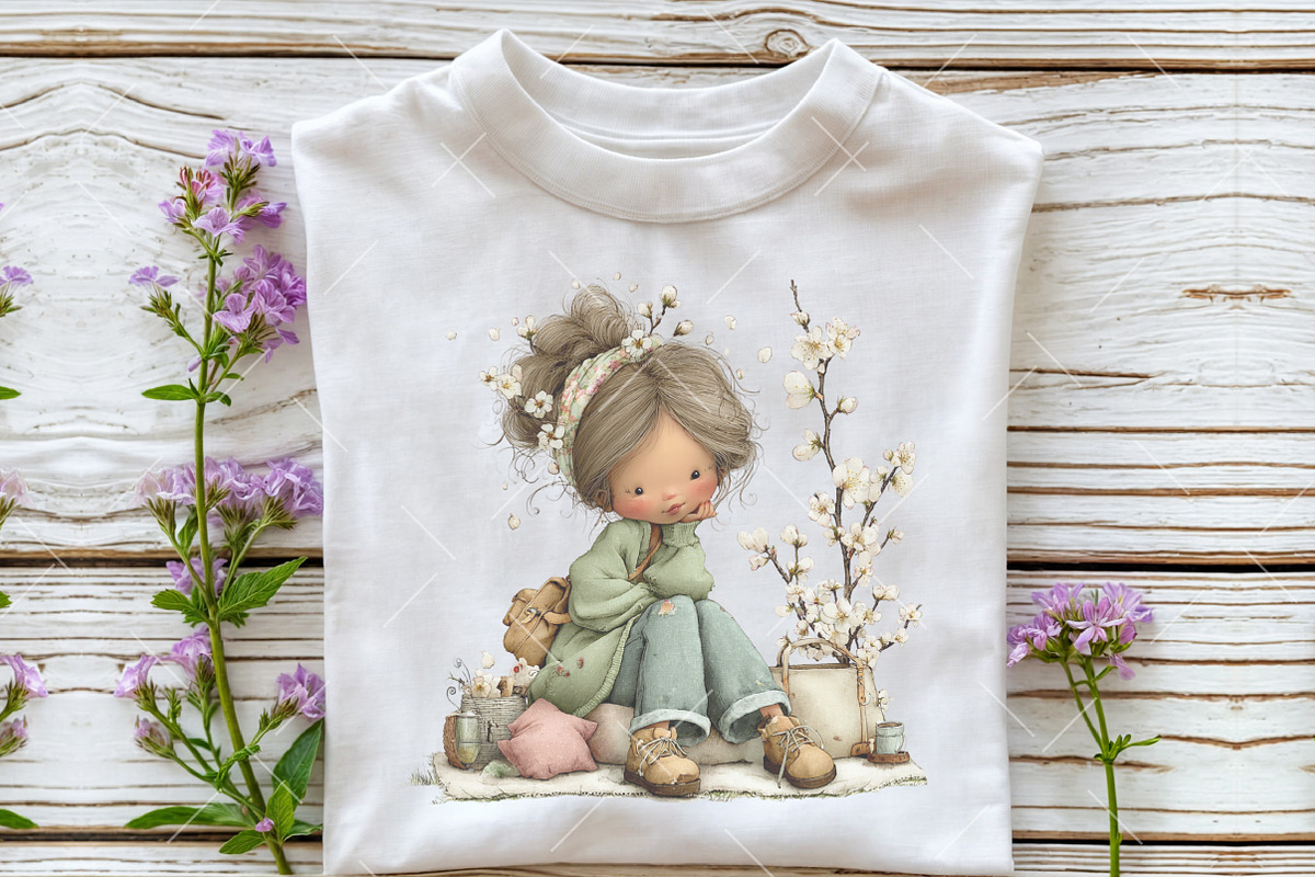 Whimsical Spring Kids Clipart, an Illustration by OK Design (Photo 4 of 6)