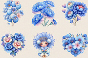 Whimsical Flower Valentine Clipart B, an Illustration by SVGArt (Thumbnail 2 of 8)