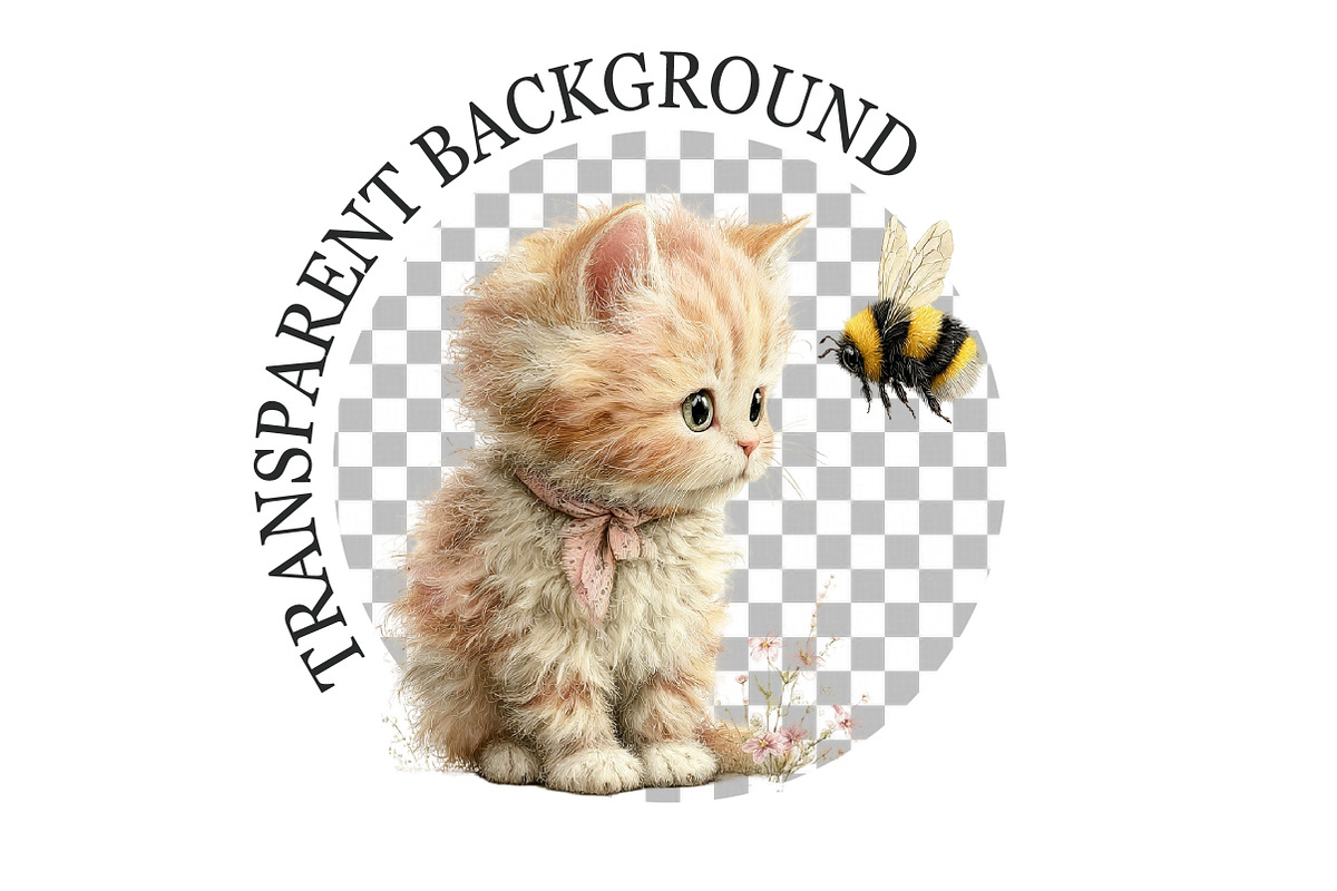 Watercolor Spring Cats Clipart, a Seasonal Illustration by Rose Art (Photo 5 of 6)