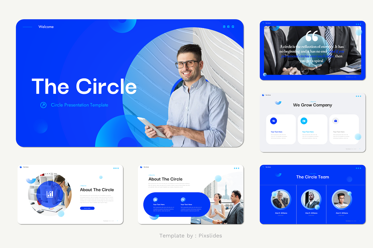 The Circle Presentation PowerPoint, a Presentation Template by Pixslides (Photo 2 of 6)