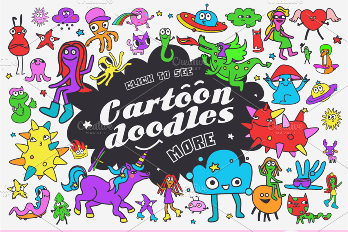 Cartoon Doodles, a Decorative Illustration by Alena (Photo 2 of 6)