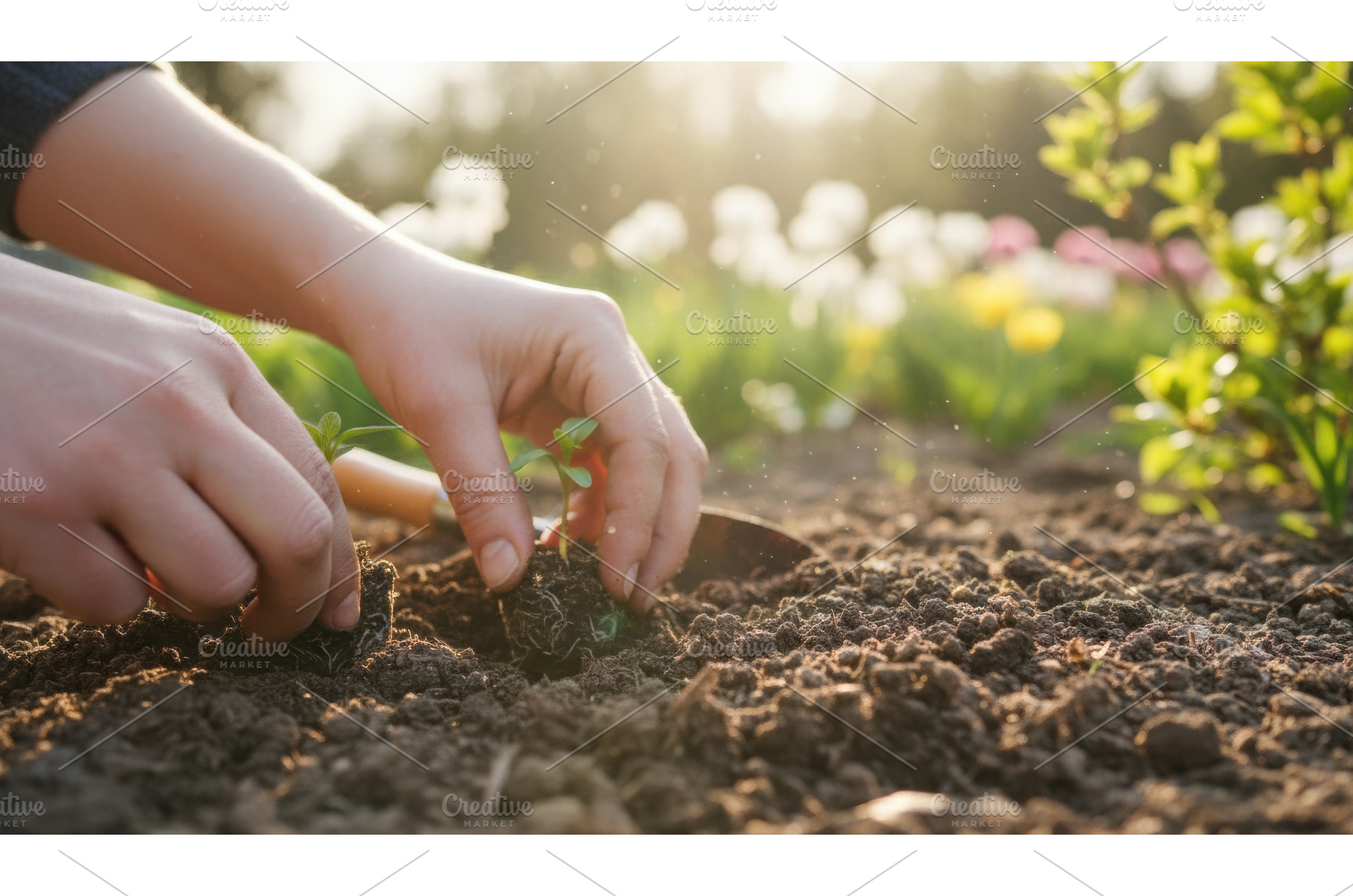 Close-up of a person planting a tiny, a Nature Photo by Igor Tichonow