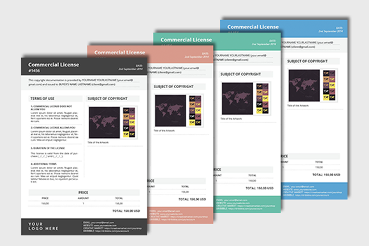 Commercial License Template, a Stationery Template by Design Shop (Photo 3 of 3)