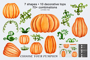 Halloween Pumpkin Faces Creator, a Seasonal Illustration by EL_SUHOVA (Thumbnail 3 of 11)