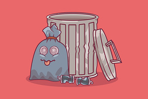 Garbage Jump!, an Object Illustration by pedrors