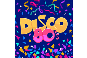 Disco background. retro party 80s, an Illustration by Onyx