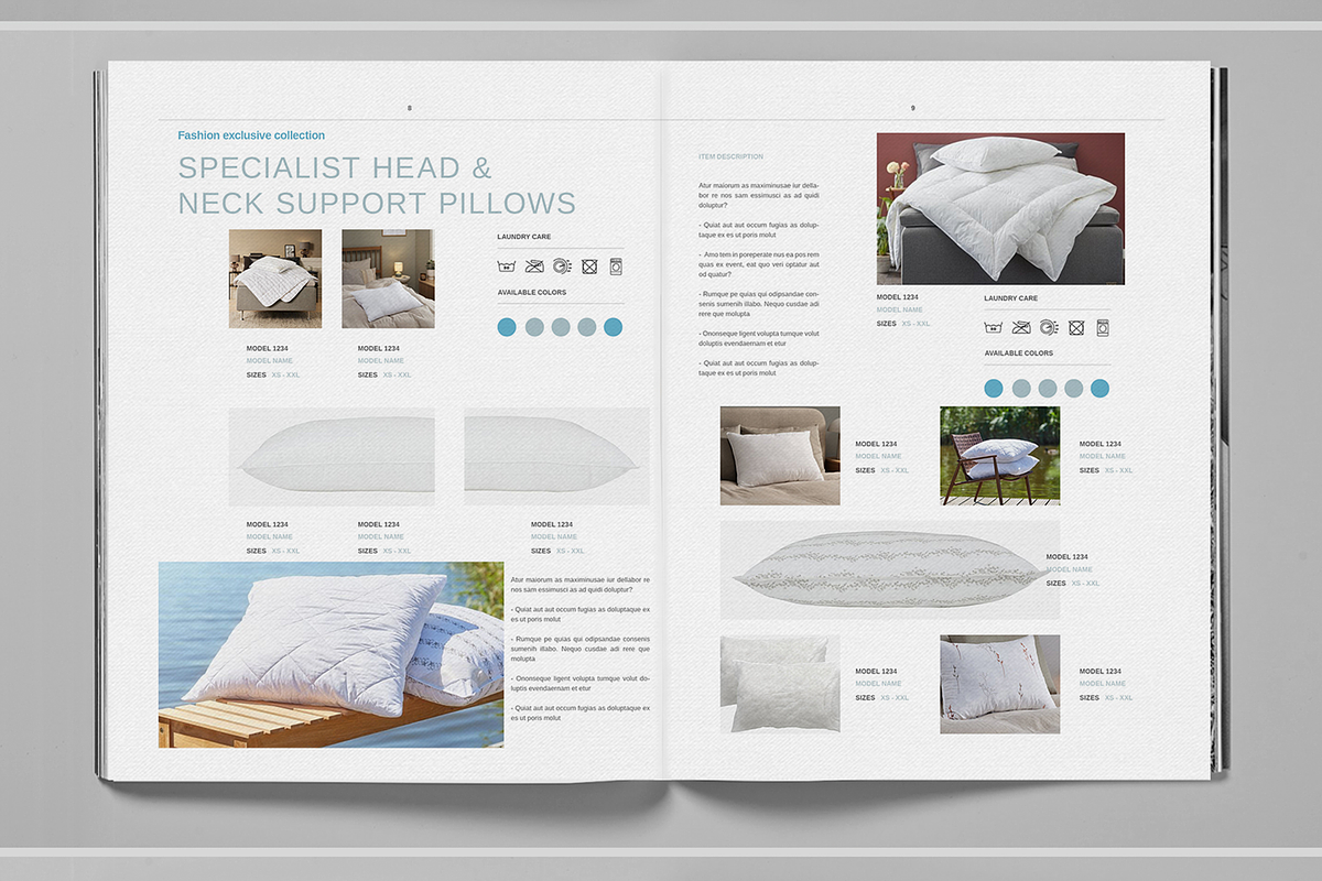 Pillow Catalog Brochure Template, a Brochure Template by Boris Cupac (Photo 3 of 7)
