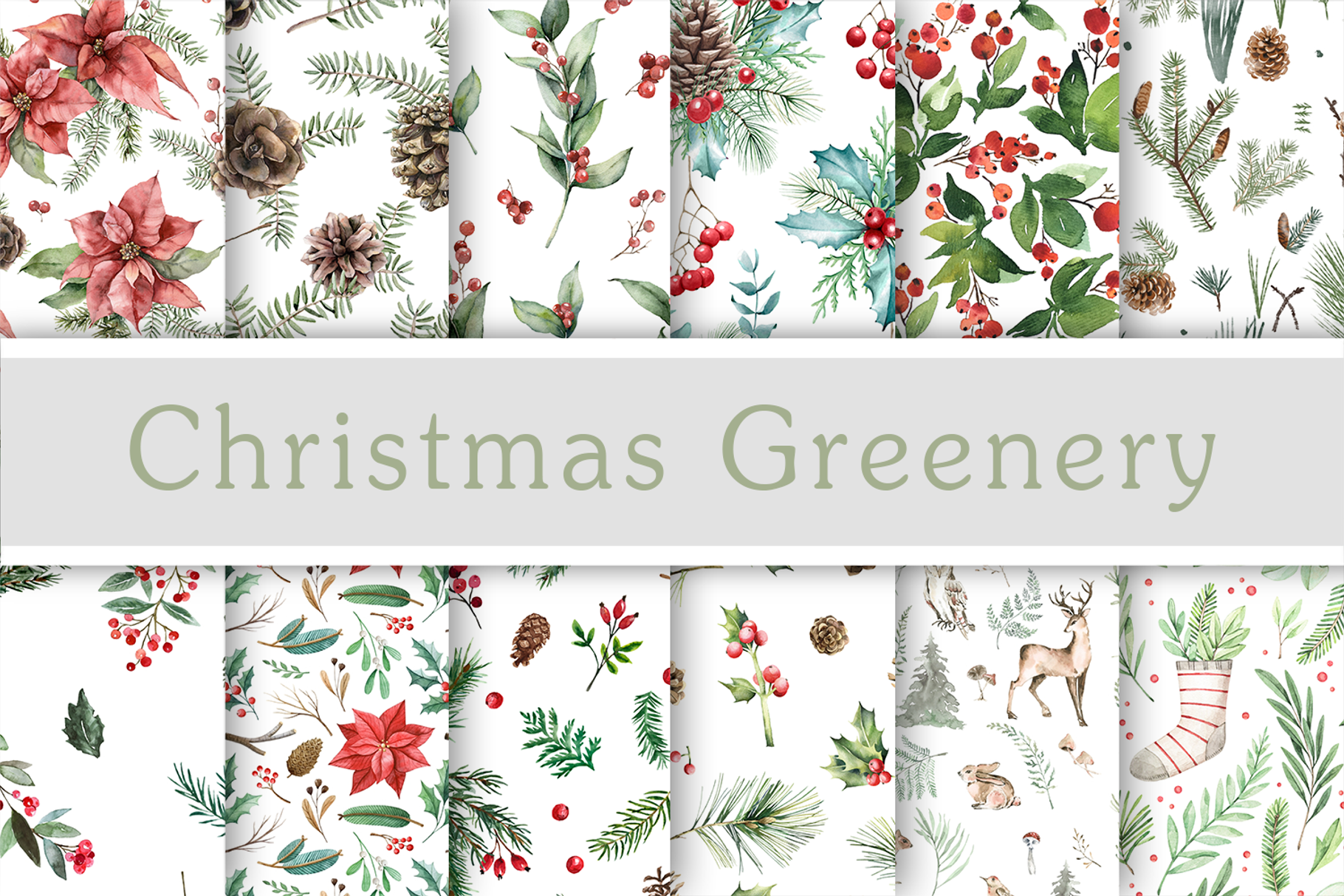 Christmas Greenery Patterns, an Arts & Entertainment Photo by AdriOP