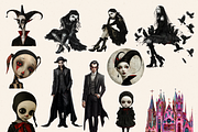 GOTHIC BEAUTIES CHARACTERS CLIPART, a Person Illustration by Daring Digies (Thumbnail 5 of 10)