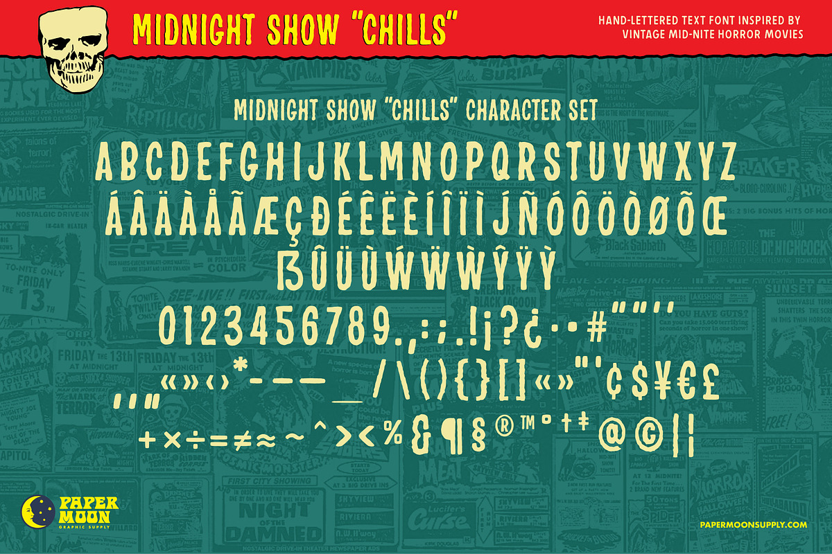 Midnight Show Vintage Font, a Font by Paper Moon Graphic Supply (Photo 2 of 11)