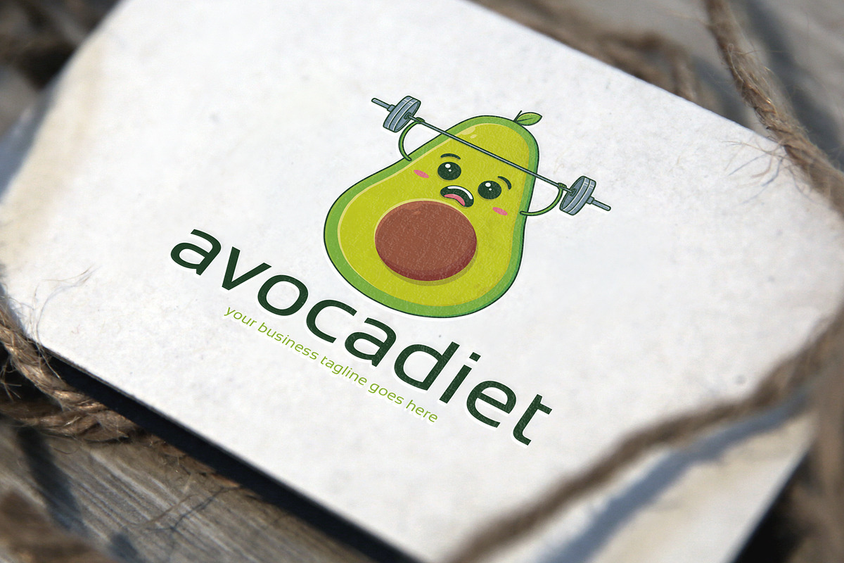 Healthy Avocado Gym Logo Template, a Branding & Logo Template by vectorwithin (Photo 3 of 4)