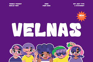 Velnas | Modern Playful Display Font