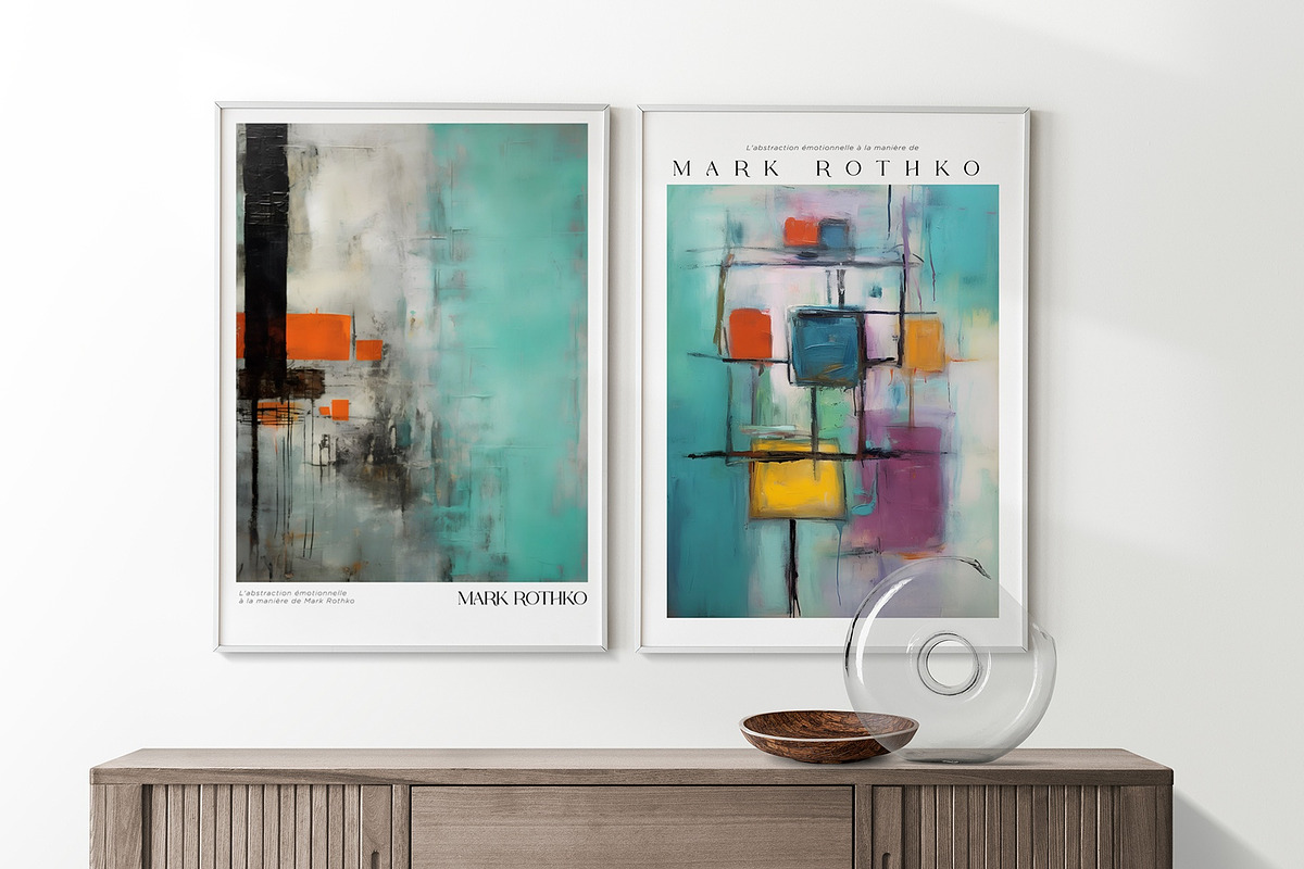 Art Poster Inspired by Mark Rothko, a Decorative Illustration by Vibrand Studio (Photo 2 of 12)