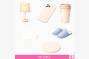 Work From Home Watercolor PNG, a Decorative Illustration by illuztrate (Thumbnail 7 of 8)