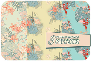 Vintage Tropical Floral Bundle