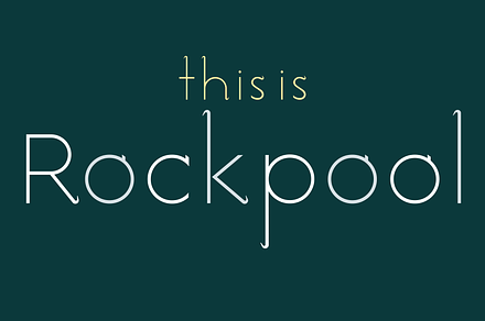 Rockpool. Chic sans serif font