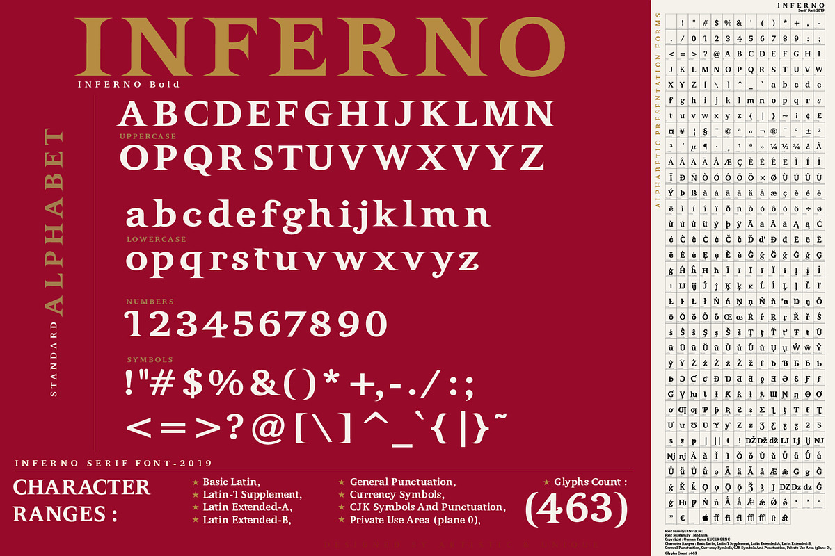INFERNO Serif font preview 3
