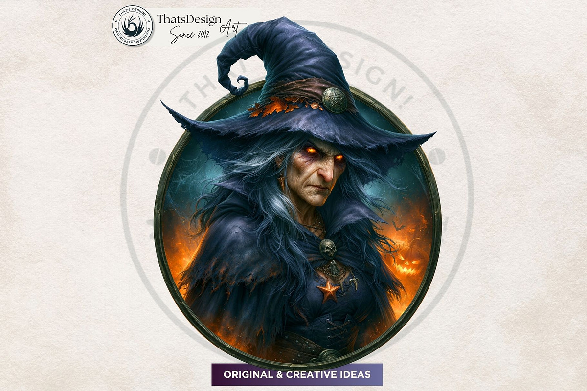 Dark Fantasy Halloween witches, a Seasonal Illustration by ThatsDesignArt (Photo 6 of 17)