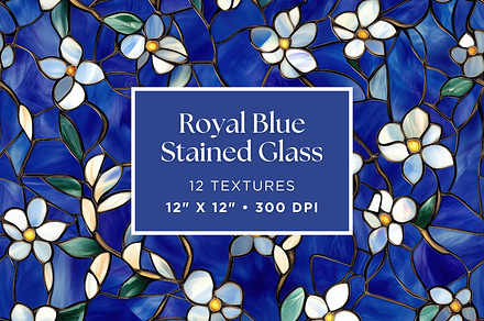Royal Blue Stained Glass Textures