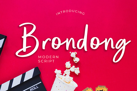 Brondong Modern Script Font preview 8