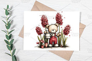 Whimsical Spring Teddy Bear Clipart, an Illustration by Canvas Craft (Thumbnail 6 of 7)