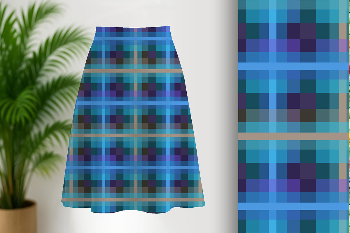 Pixelated Plaid Seamless Pattern, a Pattern Graphic by Sharon Schwalbe (Photo 1 of 4)