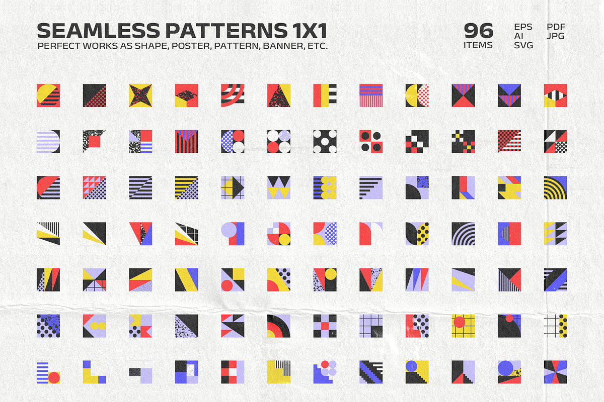 318 Shapes Patterns Posters Part 1, a Pattern Graphic by softulka (Photo 2 of 12)