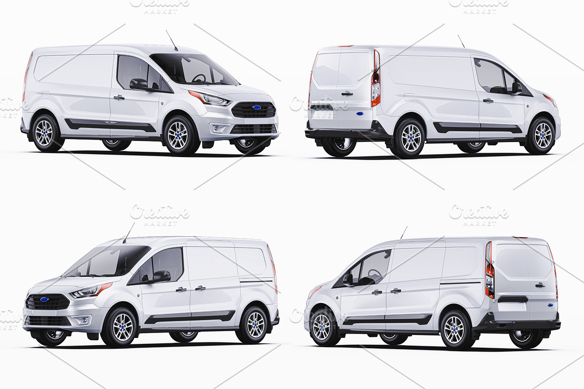 LWB Compact Cargo Van Mockup Set, a Product Mockup by Halal Graphic Studio (Photo 14 of 14)