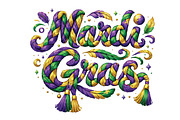 Faux Yarn Mardi Gras Png Louisiana P, an Illustration by DreamPrint404 (Thumbnail 1 of 6)