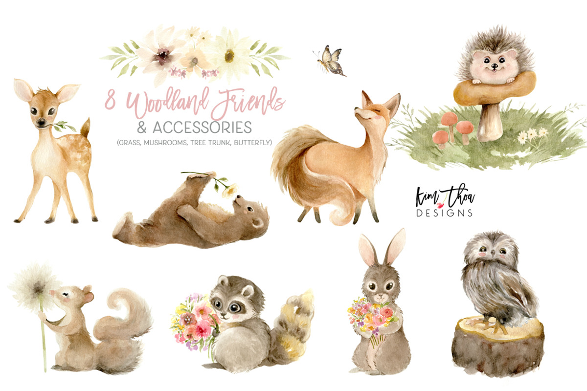 Wildflowers and Woodland Friends, an Animal Illustration by Kim Thoa Designs (Photo 7 of 11)