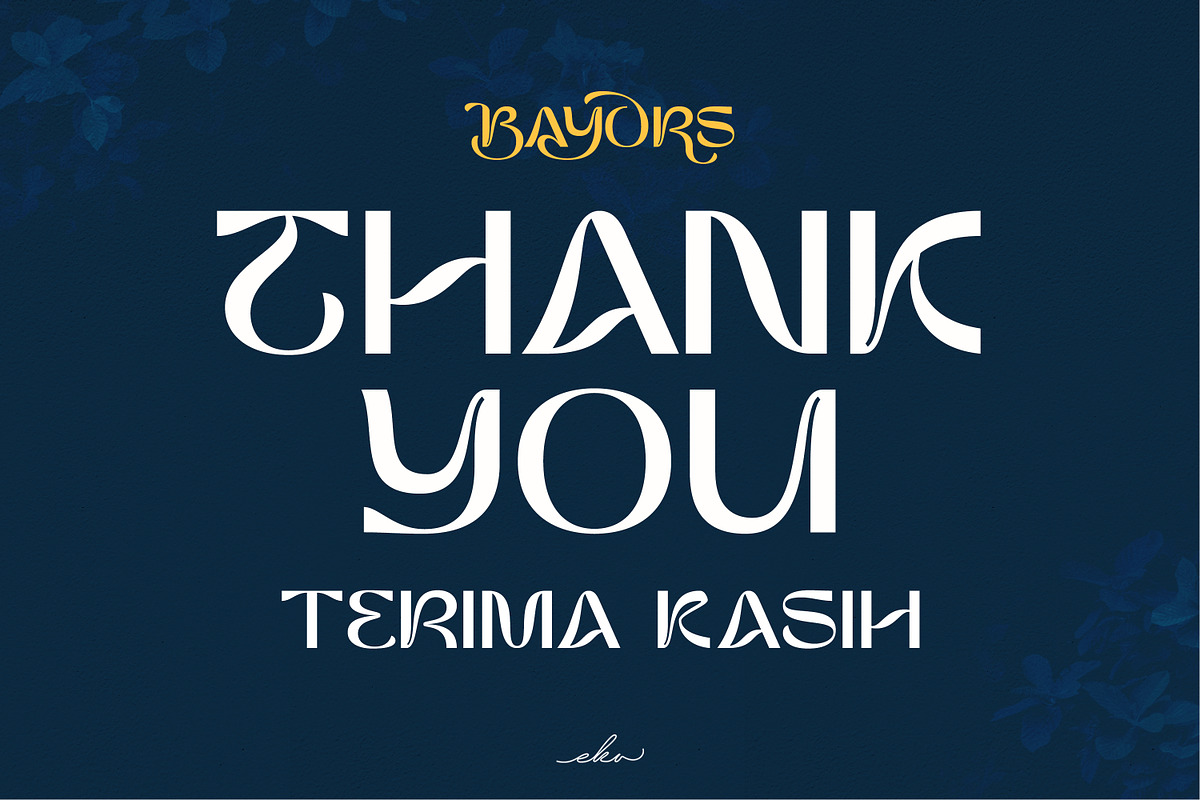 Bayors | Psychedelic Display font, a Sans Serif Font by Ekahermawan (Photo 14 of 14)