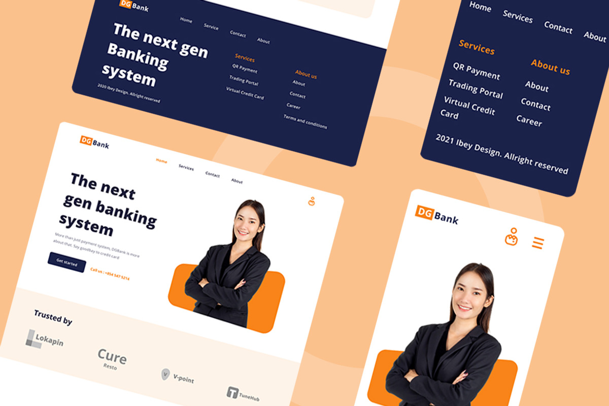Fintech Web Design, a Wireframe Template by INSPR STD (Photo 5 of 6)