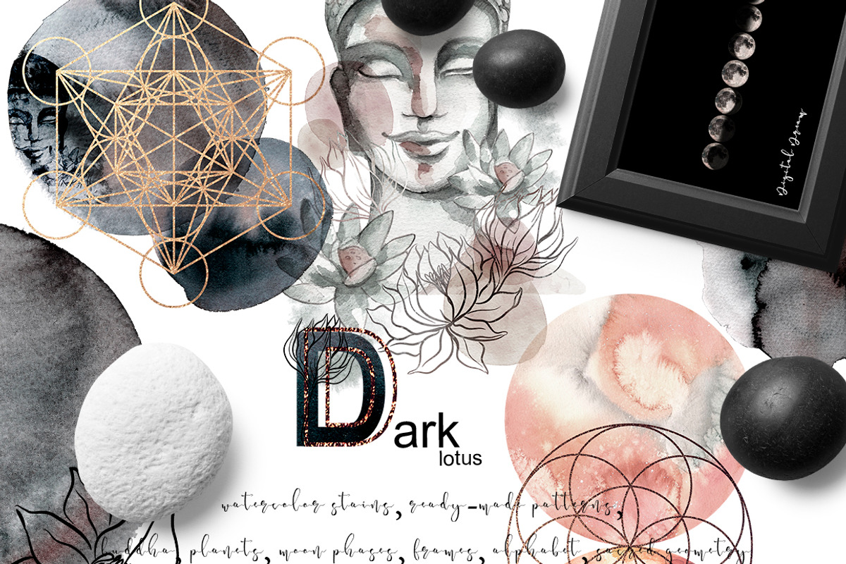 Planets, moon & sacred geometry, an Illustration by DigitalDream (Photo 1 of 13)