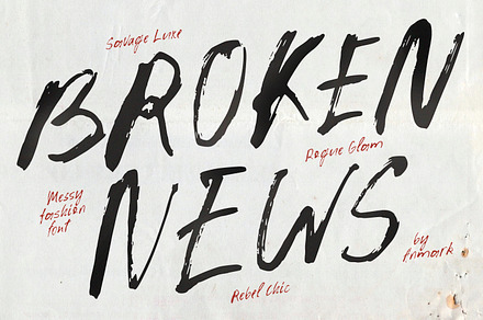 Broken News Messy Handmade Vibe Font, a Handwritten Font by AnMark