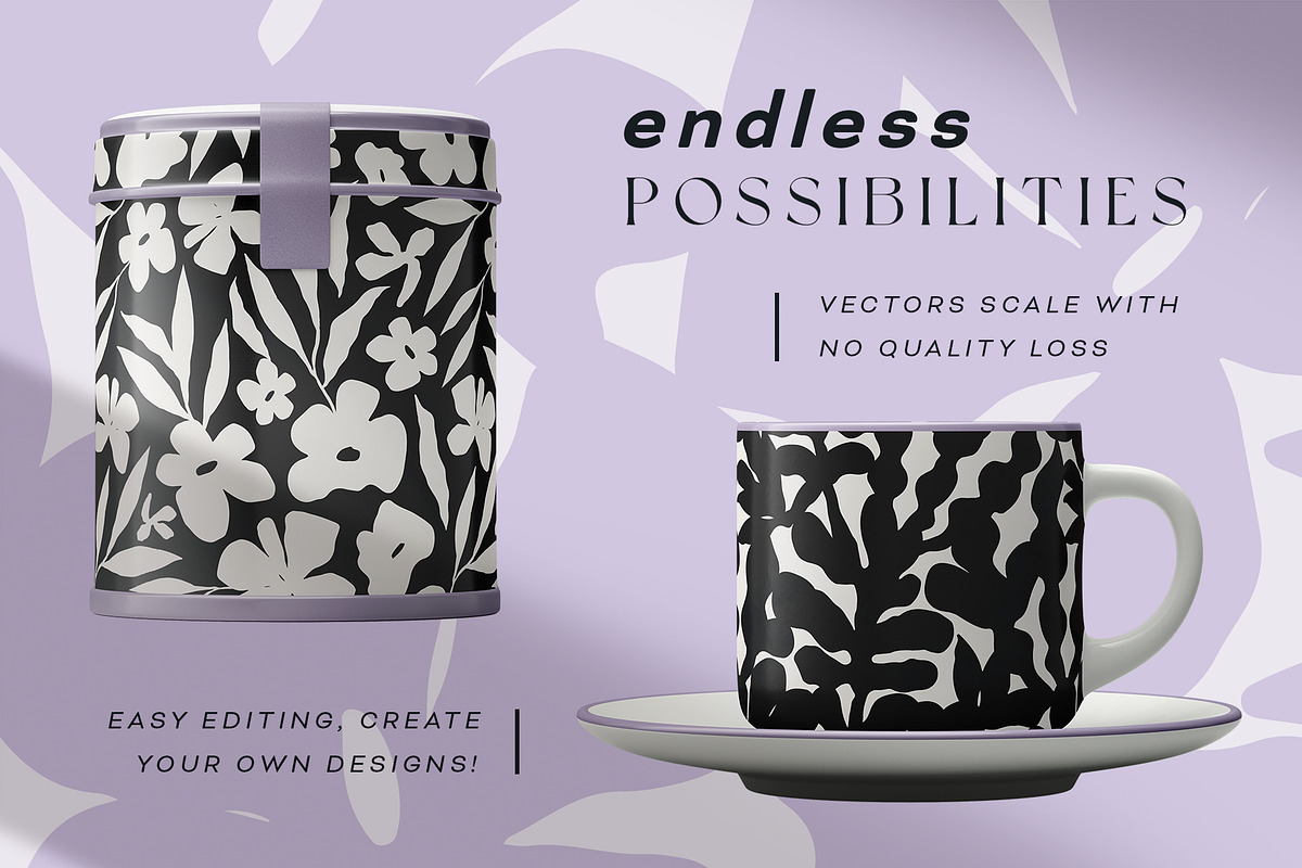 Abstract Botanical Vector Collection, a Decorative Illustration by rouxsupplyco (Photo 9 of 13)