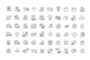 Banking and Investment Line Icons, a Finance Illustration by Tettygreen (Thumbnail 1 of 3)
