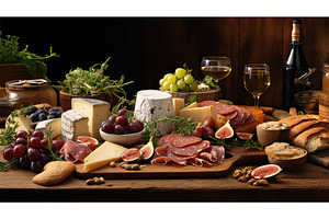 organic wooden food background ai, a Food & Drink Photo by pikepicture