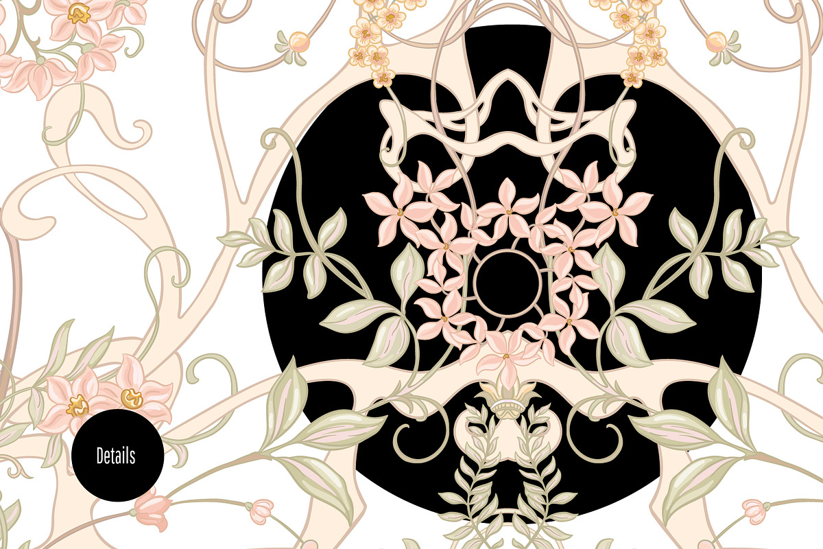 Floral liberty - 3 seamless patterns, a Pattern Graphic by Elen-Lane (Photo 5 of 5)