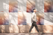Glued Posters Wall Mockup, an Advertising Mockup by Design Squad (Thumbnail 1 of 4)
