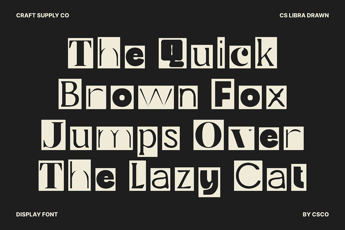 CS Libra Drawn, a Sans Serif Font by Craft Supply Co. (Photo 2 of 8)