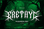 Erethyl | Black Metal Font, a Blackletter Font by Denustudios (Thumbnail 1 of 12)