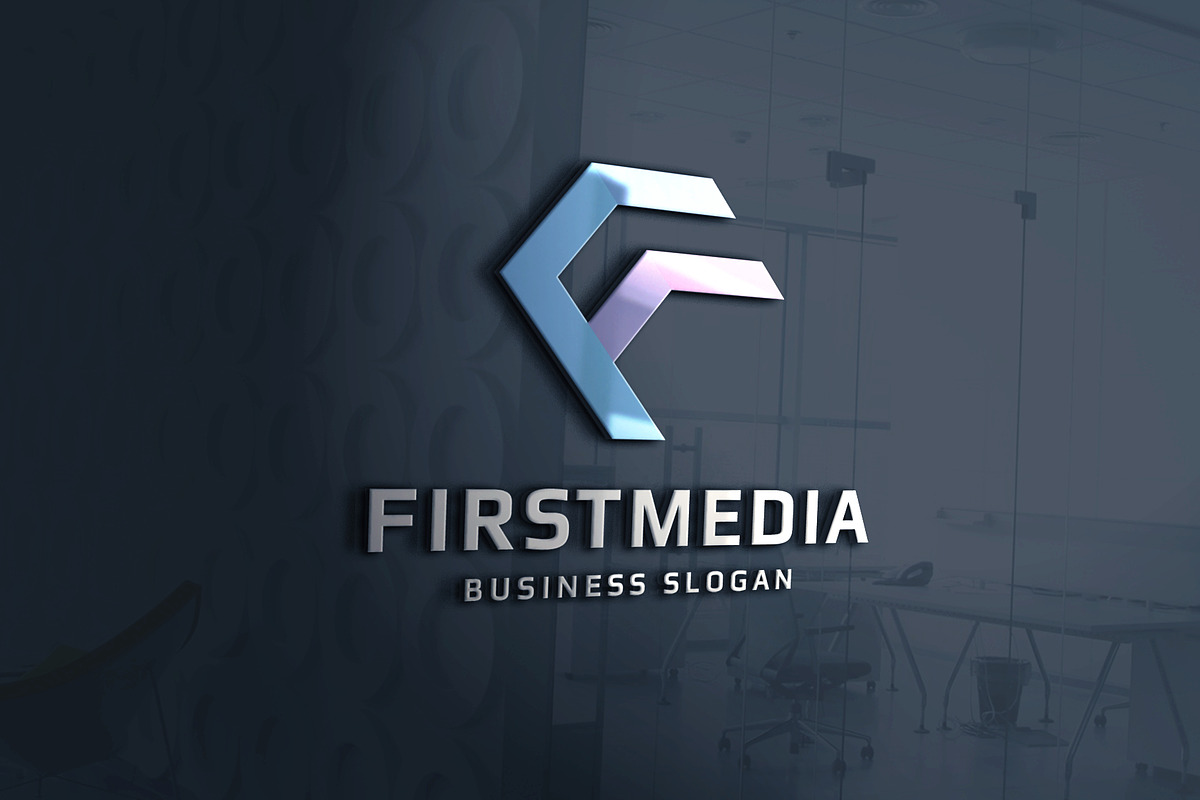 First Media Letter F Logo, a Branding & Logo Template by Design_Planet (Photo 3 of 5)