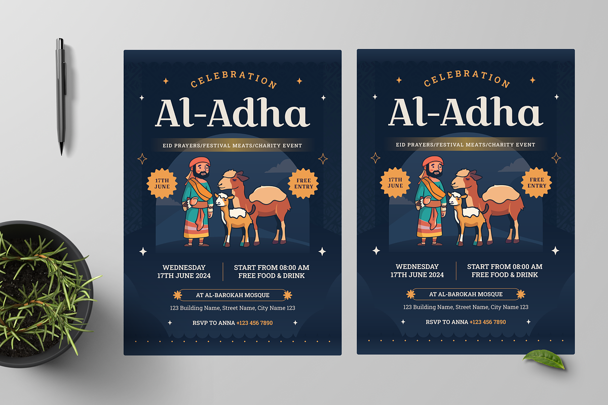 Eid Al Adha Festival Flyer, a Flyer Template by Annora Studio (Photo 2 of 5)