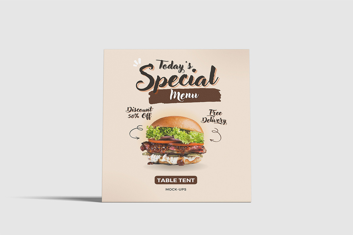 Table Tent Mockups | Table Card, an Advertising Mockup by Compositing Studio (Photo 2 of 20)