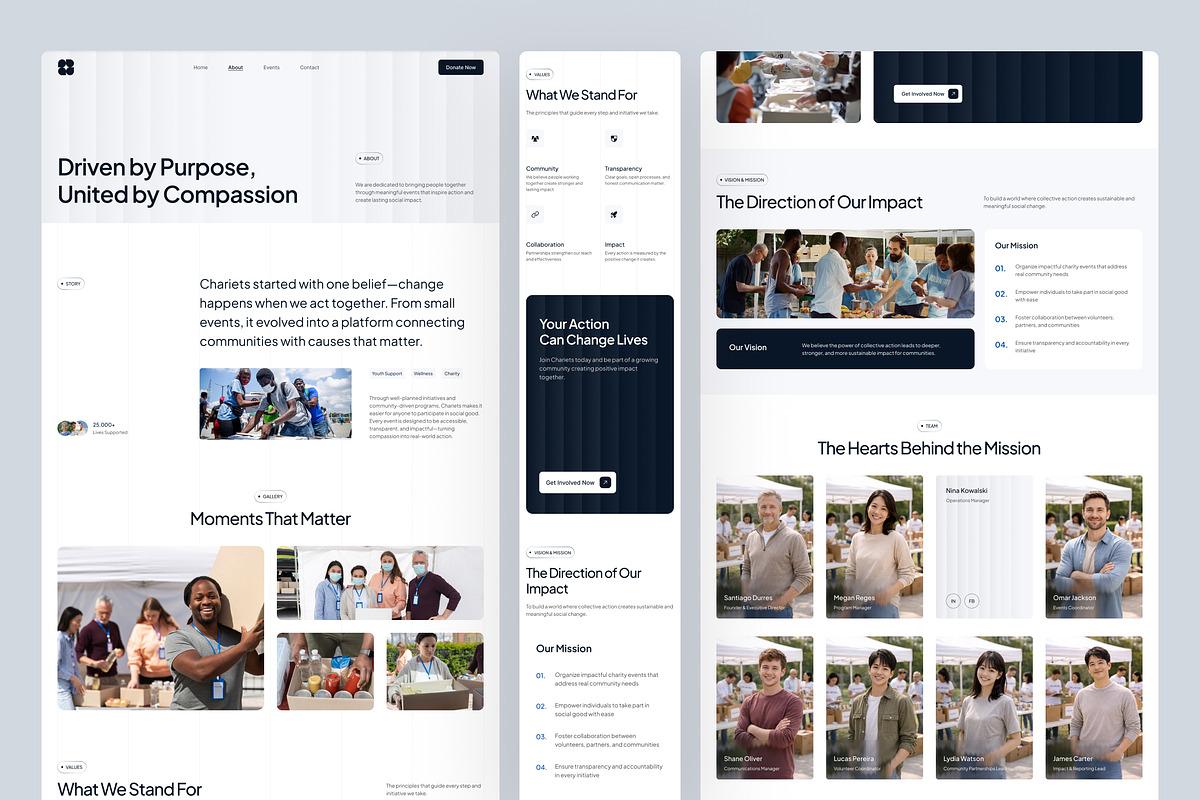 Non-Profit Charity Website UI Figma, an UI Kit Template by peterdraw (Photo 3 of 7)