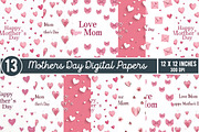 Mothers Day Digital Paper Mom Seamle, an Illustration by GatewayDesign (Thumbnail 1 of 3)