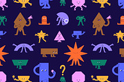 Geometric shapes seamless patterns, a Pattern Graphic by Good Studio (Thumbnail 6 of 13)