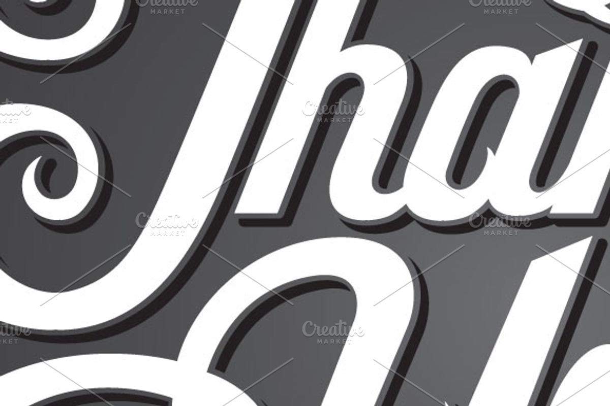 Thank You Vector Lettering preview 2