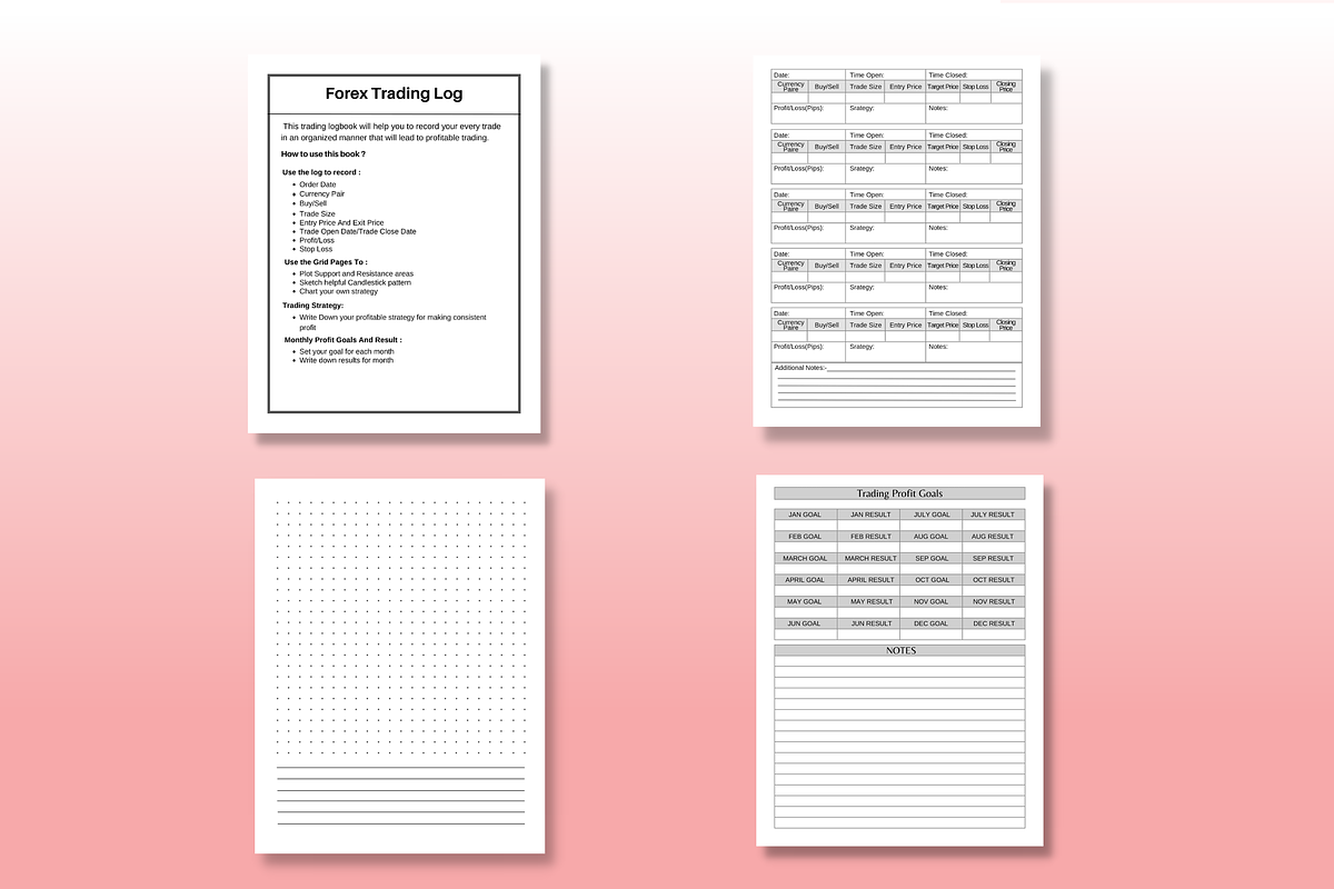 Forex Trading Log Printable, a Templates & Theme by Creative Corner (Photo 3 of 5)